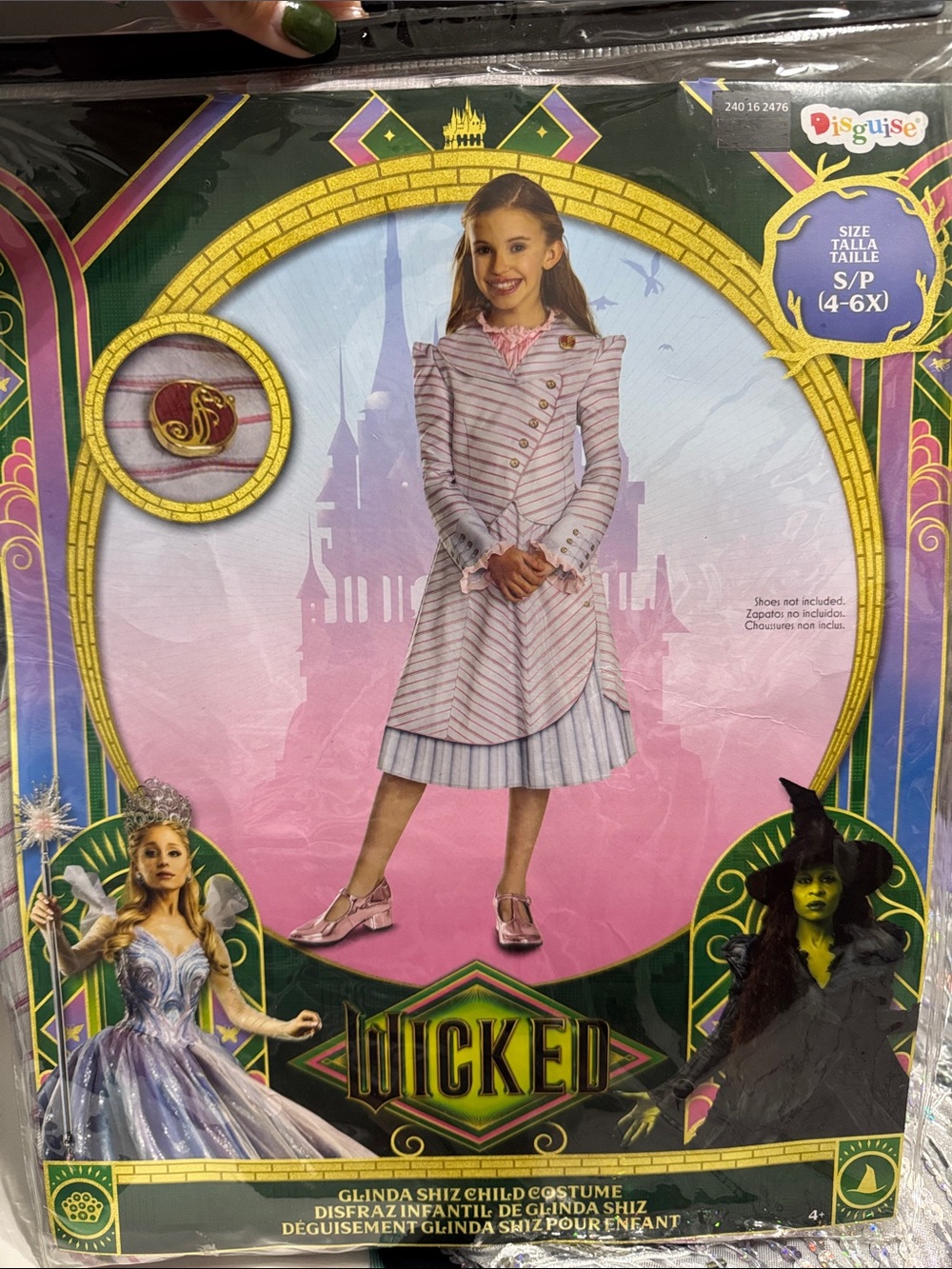Disguise Glinda Shiz Kids Costume - Pink & White